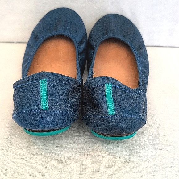 Tieks Womens 10 Ballet Flats Blue Leather Casual Office Contemporary Classic - Picture 5 of 8